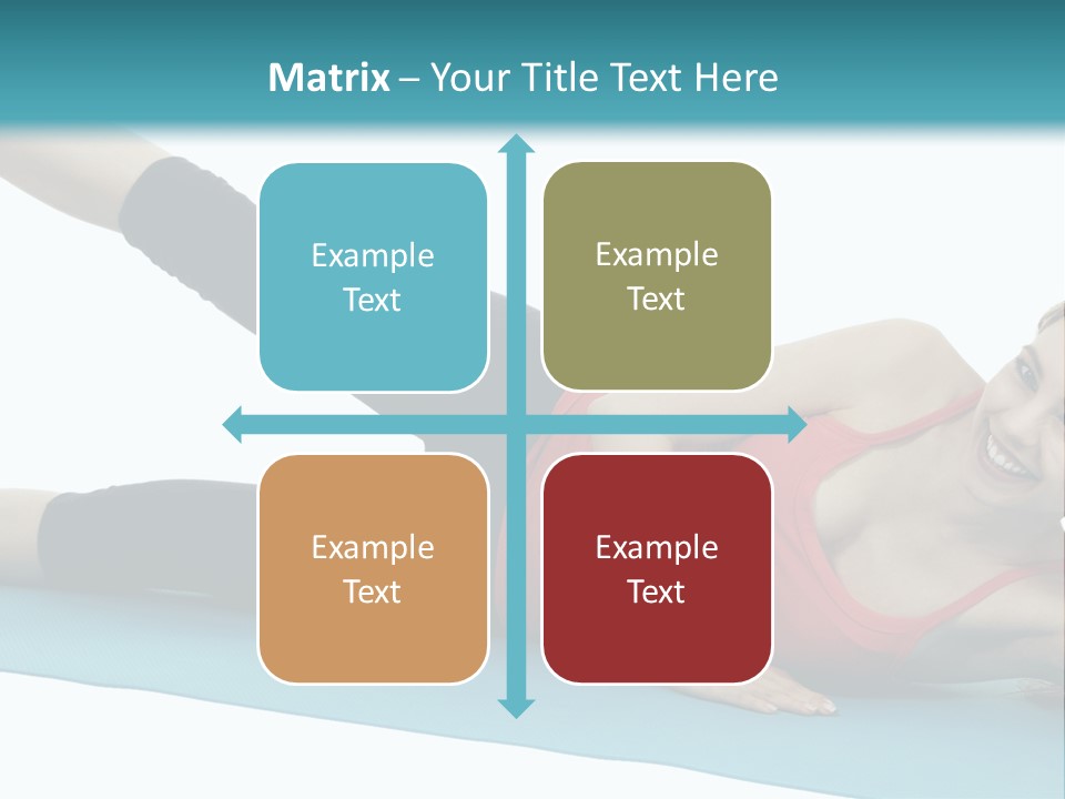 A Woman Doing A Yoga Pose On A Blue Mat PowerPoint Template