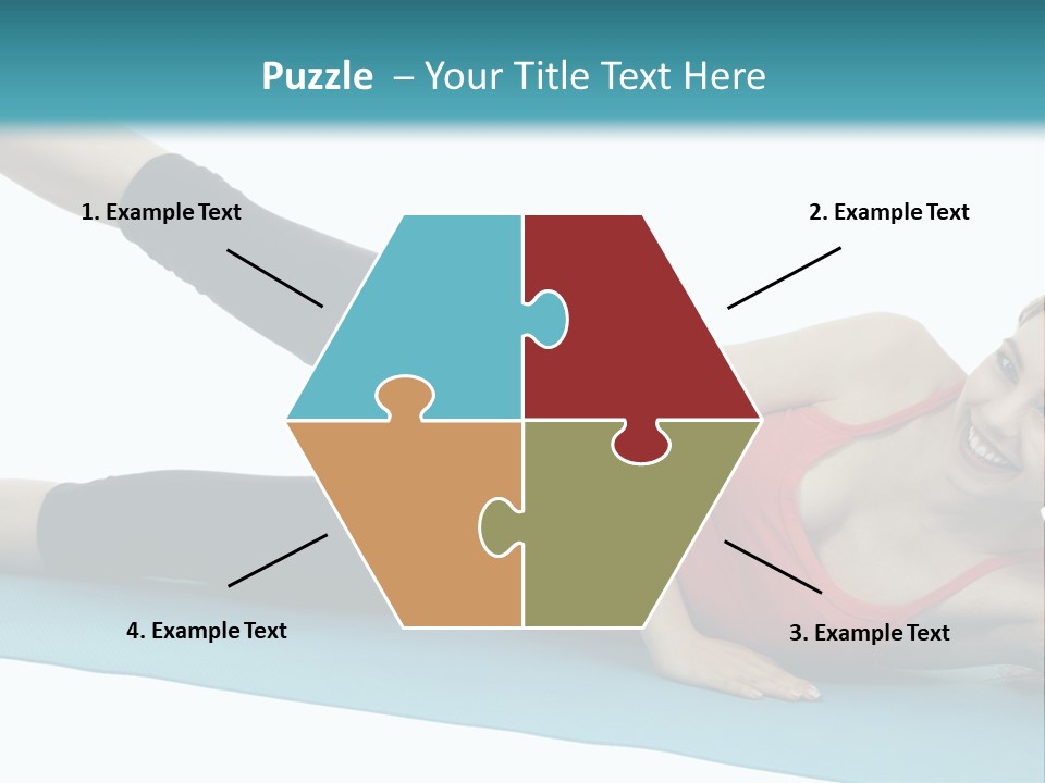 A Woman Doing A Yoga Pose On A Blue Mat PowerPoint Template