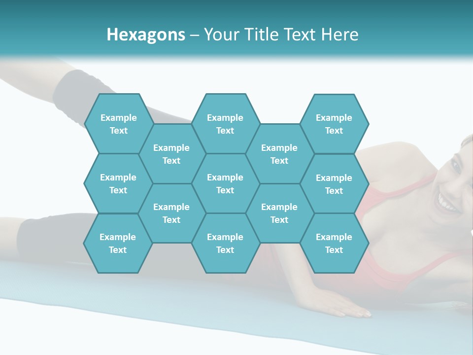 A Woman Doing A Yoga Pose On A Blue Mat PowerPoint Template