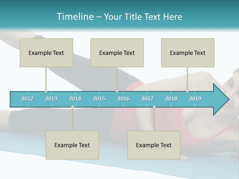 A Woman Doing A Yoga Pose On A Blue Mat PowerPoint Template