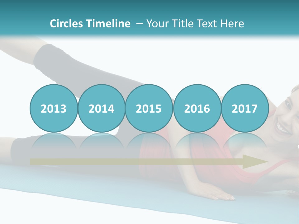 A Woman Doing A Yoga Pose On A Blue Mat PowerPoint Template