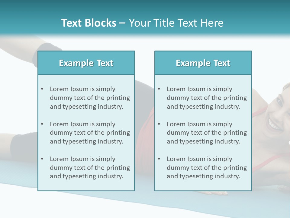 A Woman Doing A Yoga Pose On A Blue Mat PowerPoint Template