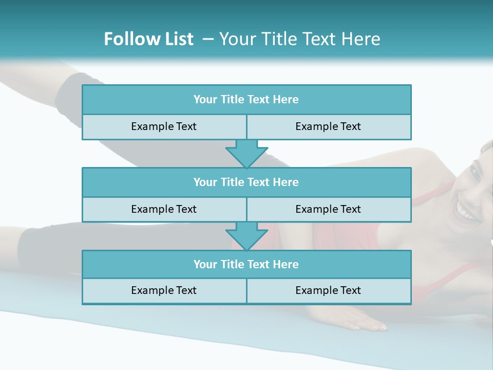 A Woman Doing A Yoga Pose On A Blue Mat PowerPoint Template