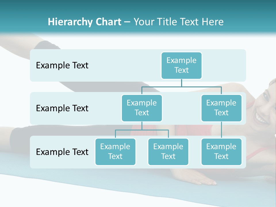A Woman Doing A Yoga Pose On A Blue Mat PowerPoint Template
