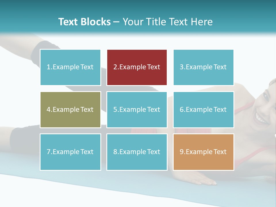 A Woman Doing A Yoga Pose On A Blue Mat PowerPoint Template