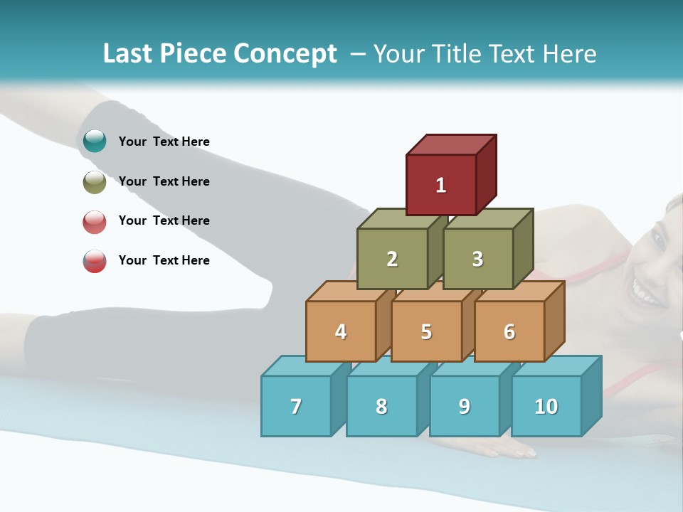 A Woman Doing A Yoga Pose On A Blue Mat PowerPoint Template