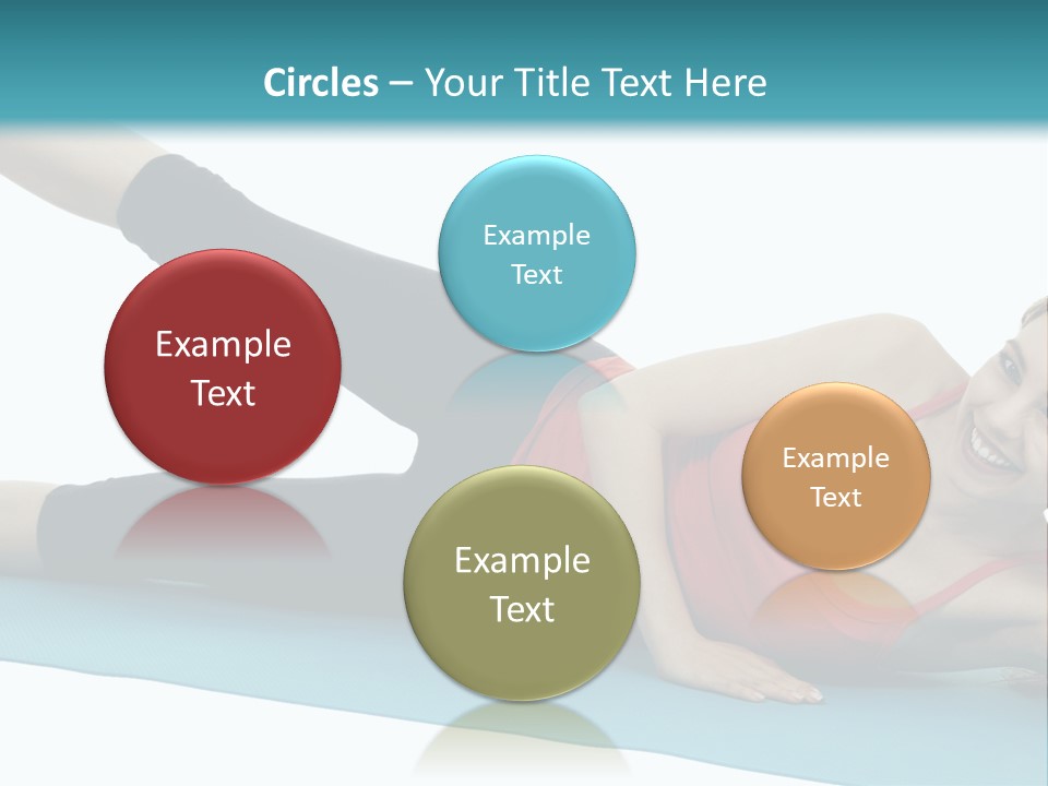 A Woman Doing A Yoga Pose On A Blue Mat PowerPoint Template