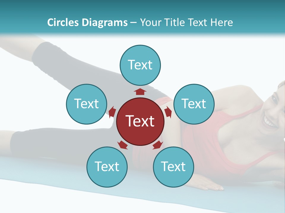 A Woman Doing A Yoga Pose On A Blue Mat PowerPoint Template