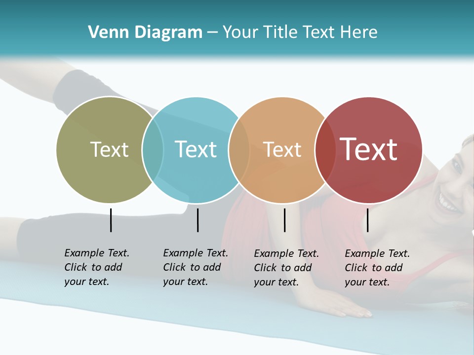 A Woman Doing A Yoga Pose On A Blue Mat PowerPoint Template