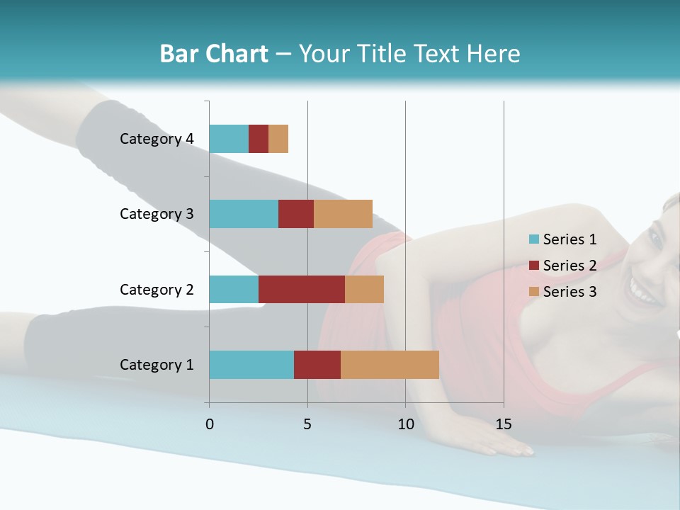 A Woman Doing A Yoga Pose On A Blue Mat PowerPoint Template