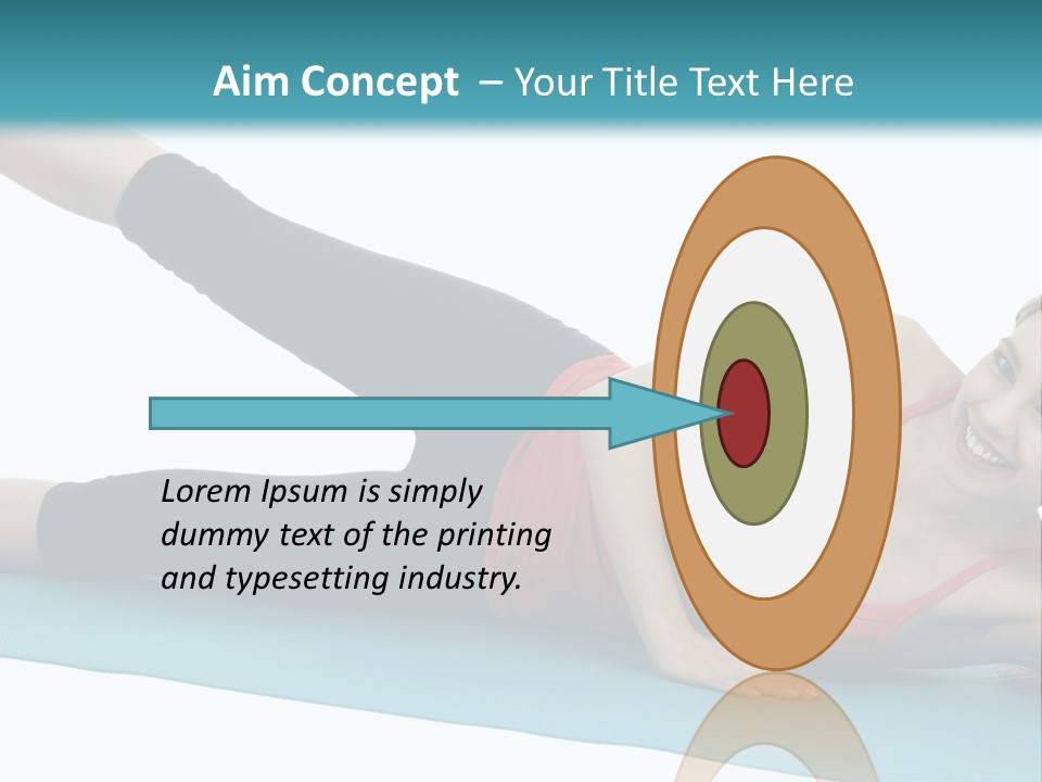 A Woman Doing A Yoga Pose On A Blue Mat PowerPoint Template