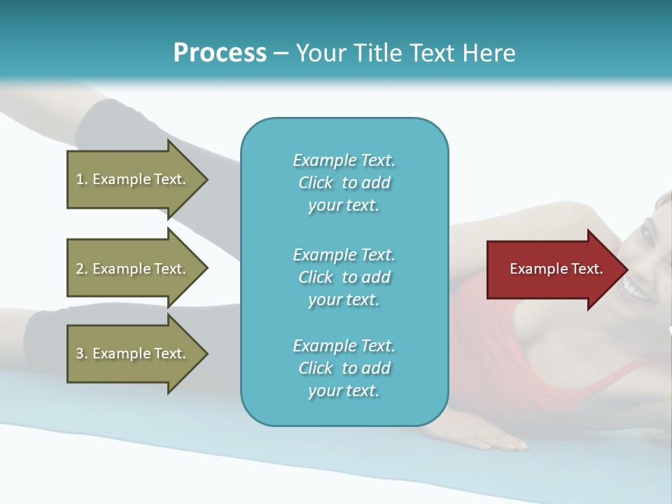 A Woman Doing A Yoga Pose On A Blue Mat PowerPoint Template