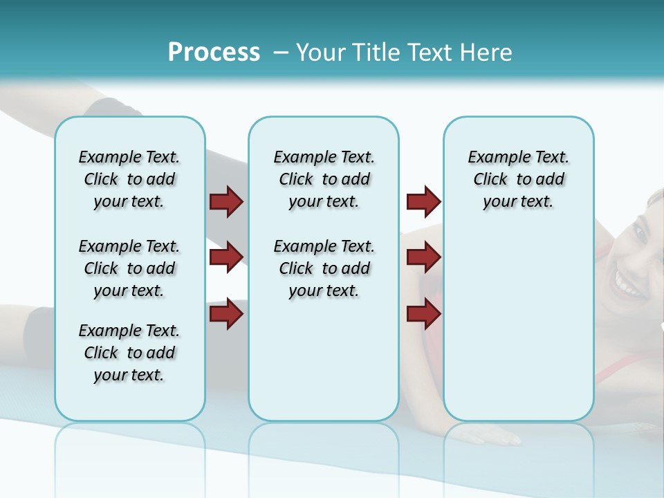 A Woman Doing A Yoga Pose On A Blue Mat PowerPoint Template
