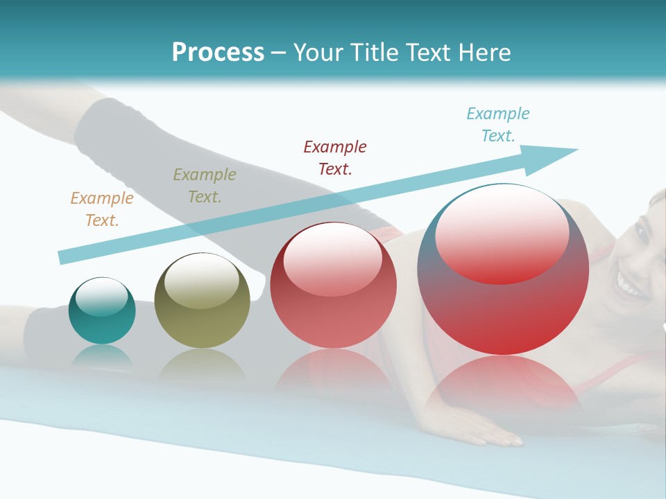 A Woman Doing A Yoga Pose On A Blue Mat PowerPoint Template