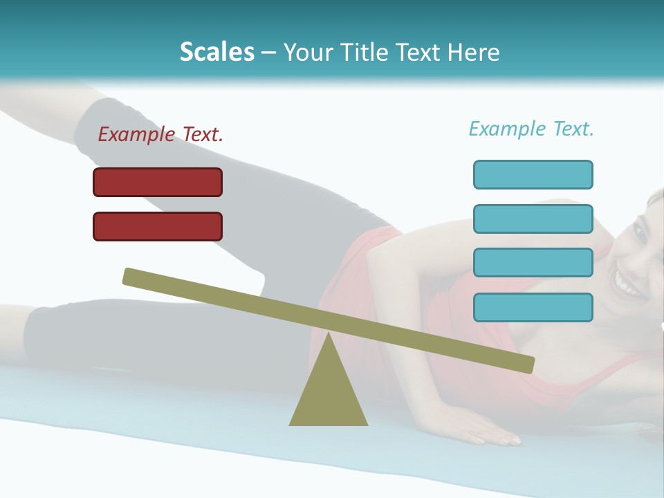 A Woman Doing A Yoga Pose On A Blue Mat PowerPoint Template