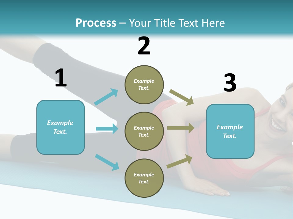 A Woman Doing A Yoga Pose On A Blue Mat PowerPoint Template