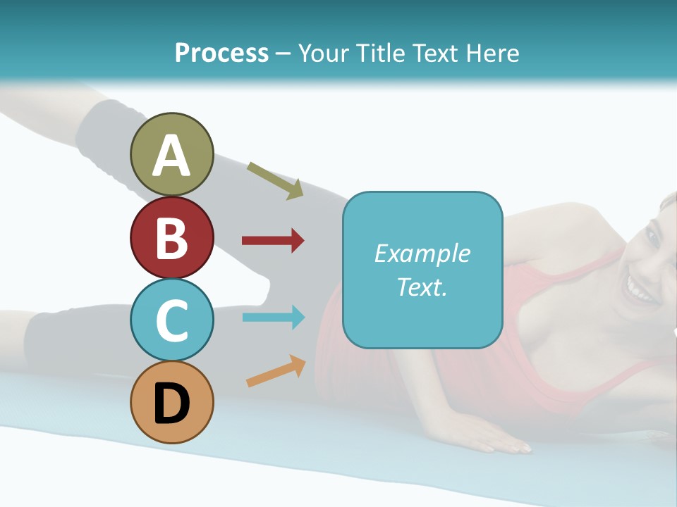 A Woman Doing A Yoga Pose On A Blue Mat PowerPoint Template