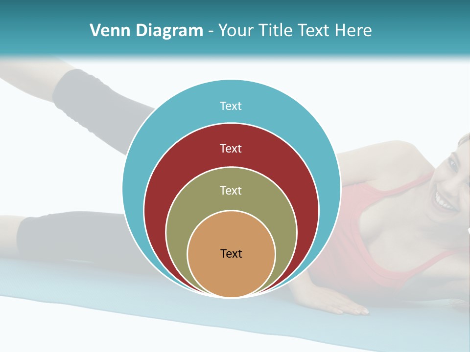 A Woman Doing A Yoga Pose On A Blue Mat PowerPoint Template