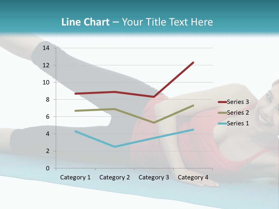 A Woman Doing A Yoga Pose On A Blue Mat PowerPoint Template