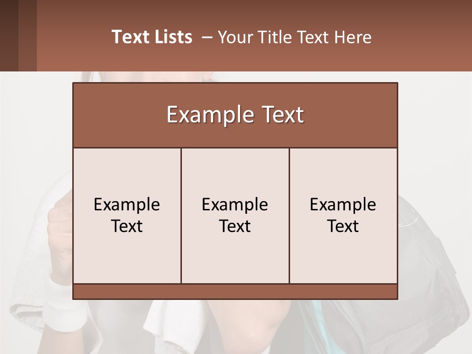 A Woman Is Holding A Water Bottle And A Gym Bag PowerPoint Template