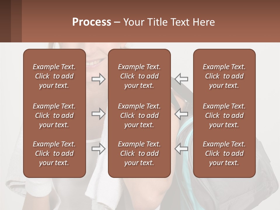 A Woman Is Holding A Water Bottle And A Gym Bag PowerPoint Template