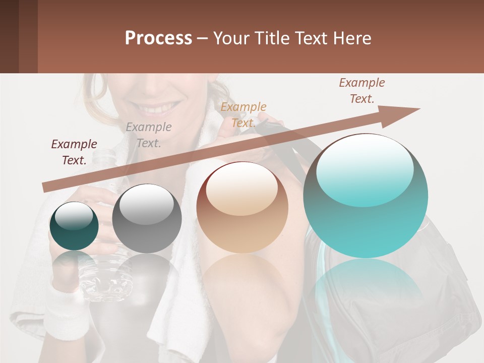 A Woman Is Holding A Water Bottle And A Gym Bag PowerPoint Template