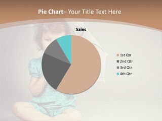 A Little Girl Sitting On The Floor Holding An Umbrella PowerPoint Template