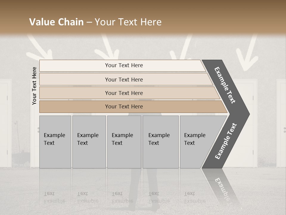 A Man Standing In Front Of A Row Of Doors PowerPoint Template
