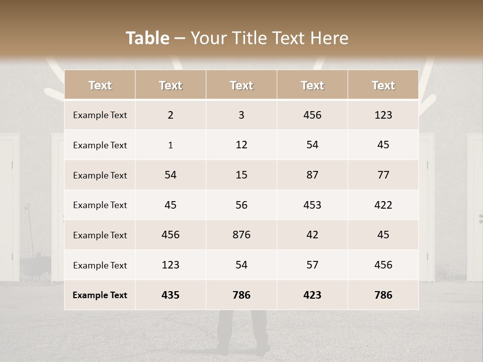 A Man Standing In Front Of A Row Of Doors PowerPoint Template