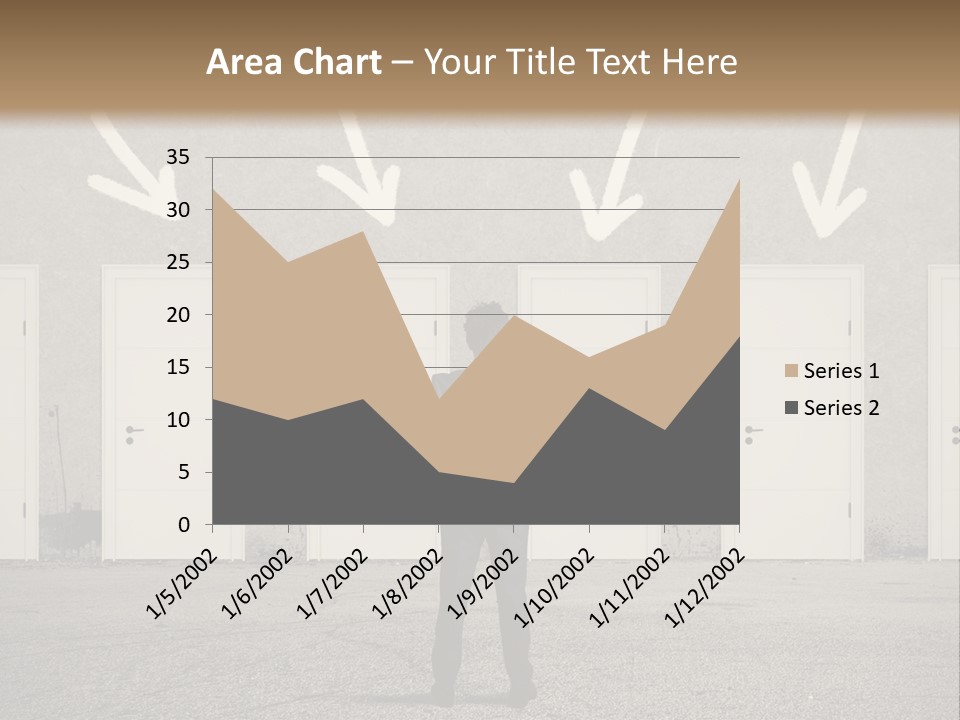 A Man Standing In Front Of A Row Of Doors PowerPoint Template