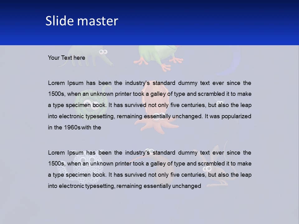 A Group Of Different Types Of Animals On A Blue Background PowerPoint Template