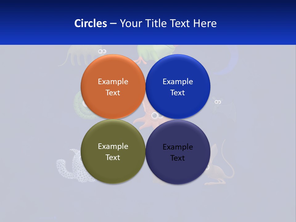 A Group Of Different Types Of Animals On A Blue Background PowerPoint Template