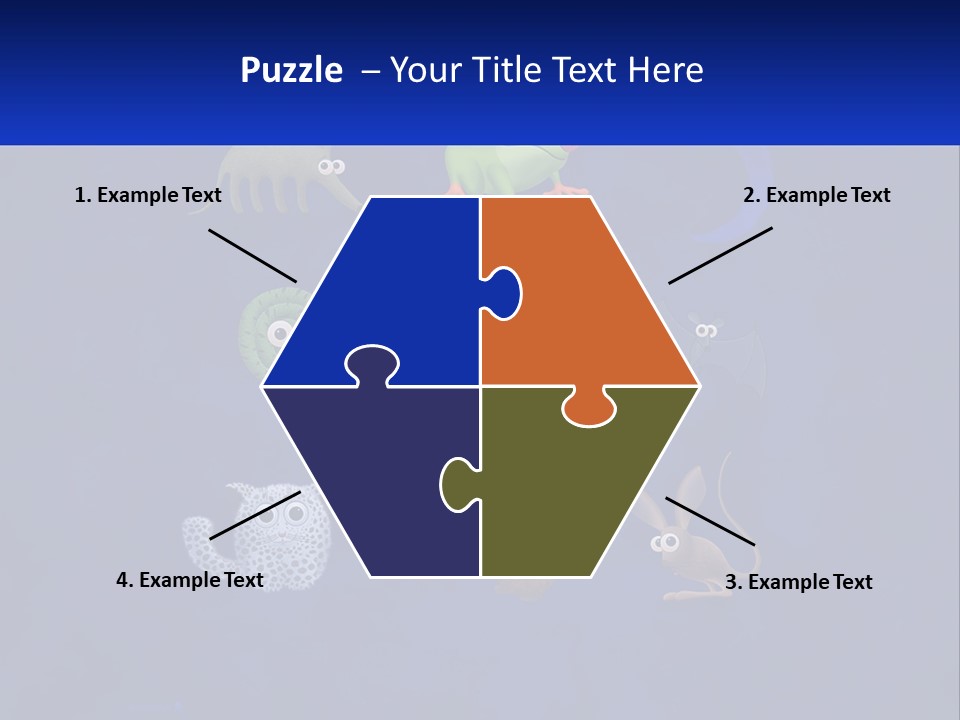 A Group Of Different Types Of Animals On A Blue Background PowerPoint Template