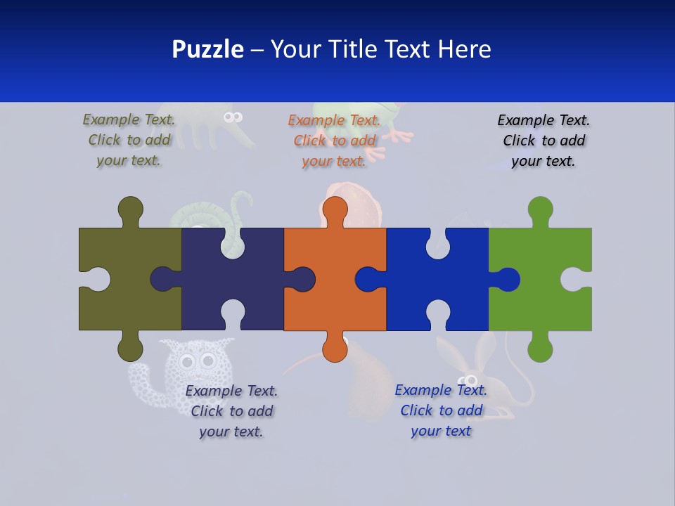 A Group Of Different Types Of Animals On A Blue Background PowerPoint Template