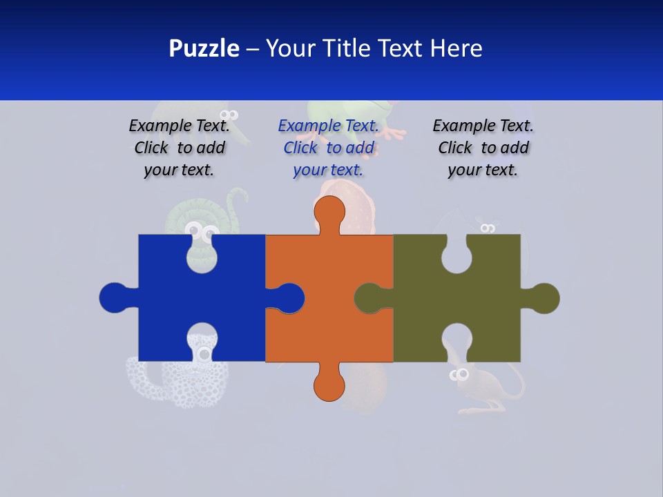 A Group Of Different Types Of Animals On A Blue Background PowerPoint Template