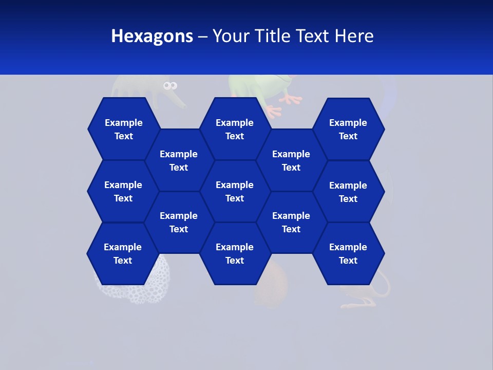 A Group Of Different Types Of Animals On A Blue Background PowerPoint Template