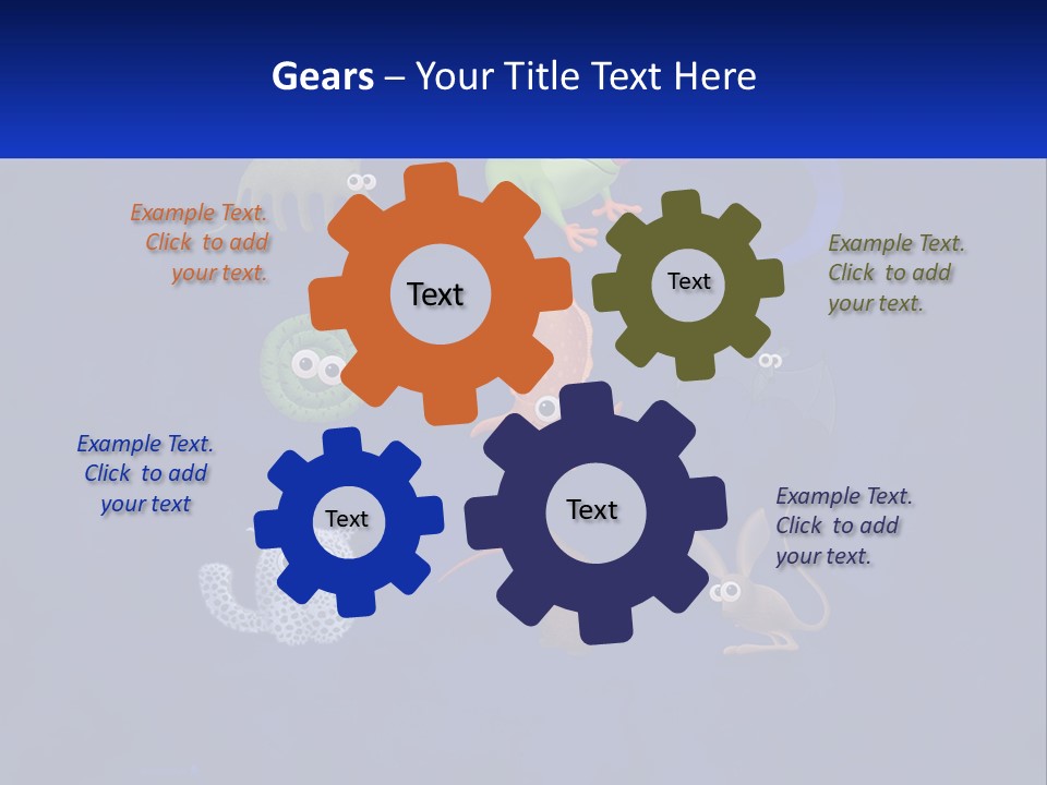 A Group Of Different Types Of Animals On A Blue Background PowerPoint Template