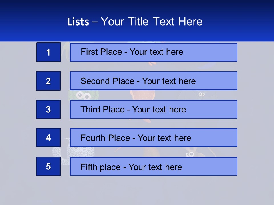 A Group Of Different Types Of Animals On A Blue Background PowerPoint Template