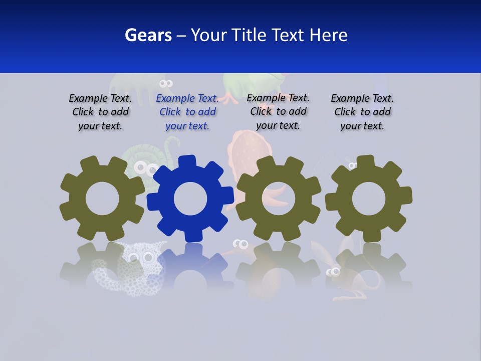 A Group Of Different Types Of Animals On A Blue Background PowerPoint Template