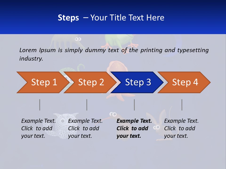 A Group Of Different Types Of Animals On A Blue Background PowerPoint Template