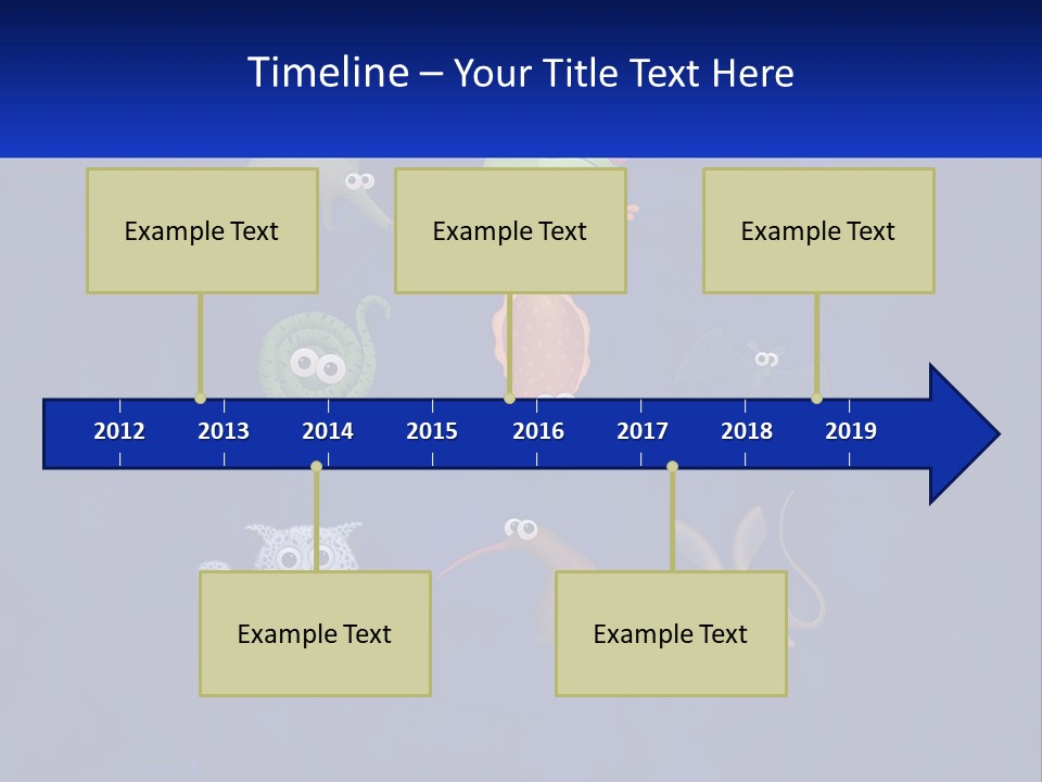 A Group Of Different Types Of Animals On A Blue Background PowerPoint Template