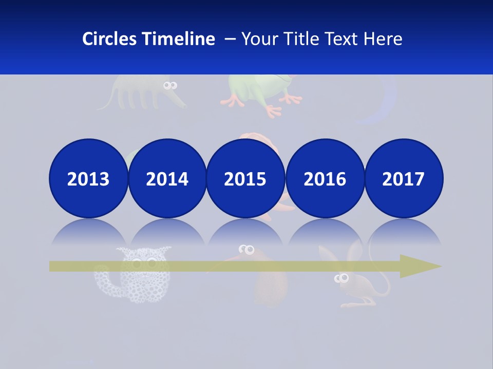 A Group Of Different Types Of Animals On A Blue Background PowerPoint Template