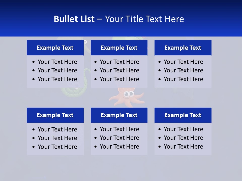 A Group Of Different Types Of Animals On A Blue Background PowerPoint Template