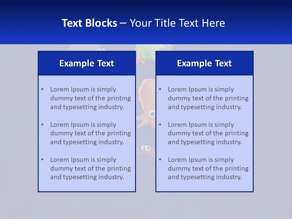 A Group Of Different Types Of Animals On A Blue Background PowerPoint Template