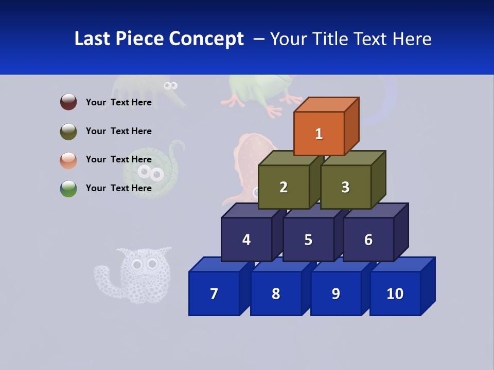 A Group Of Different Types Of Animals On A Blue Background PowerPoint Template