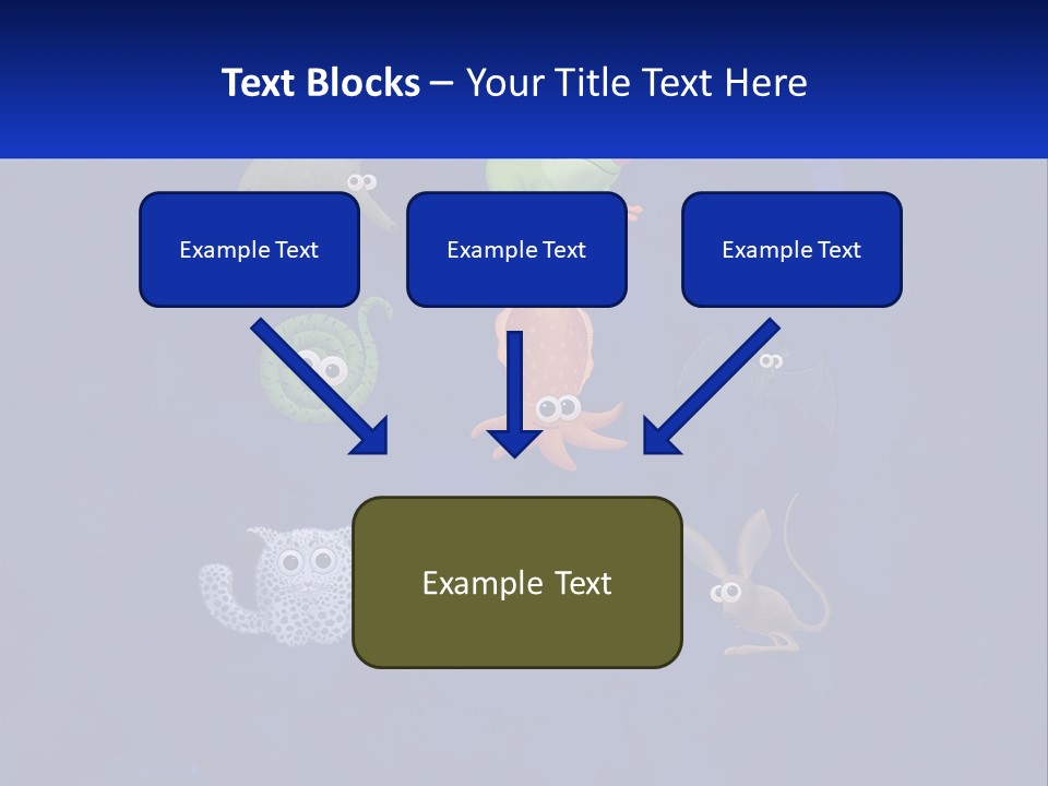 A Group Of Different Types Of Animals On A Blue Background PowerPoint Template