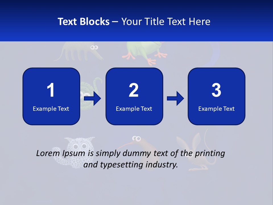 A Group Of Different Types Of Animals On A Blue Background PowerPoint Template