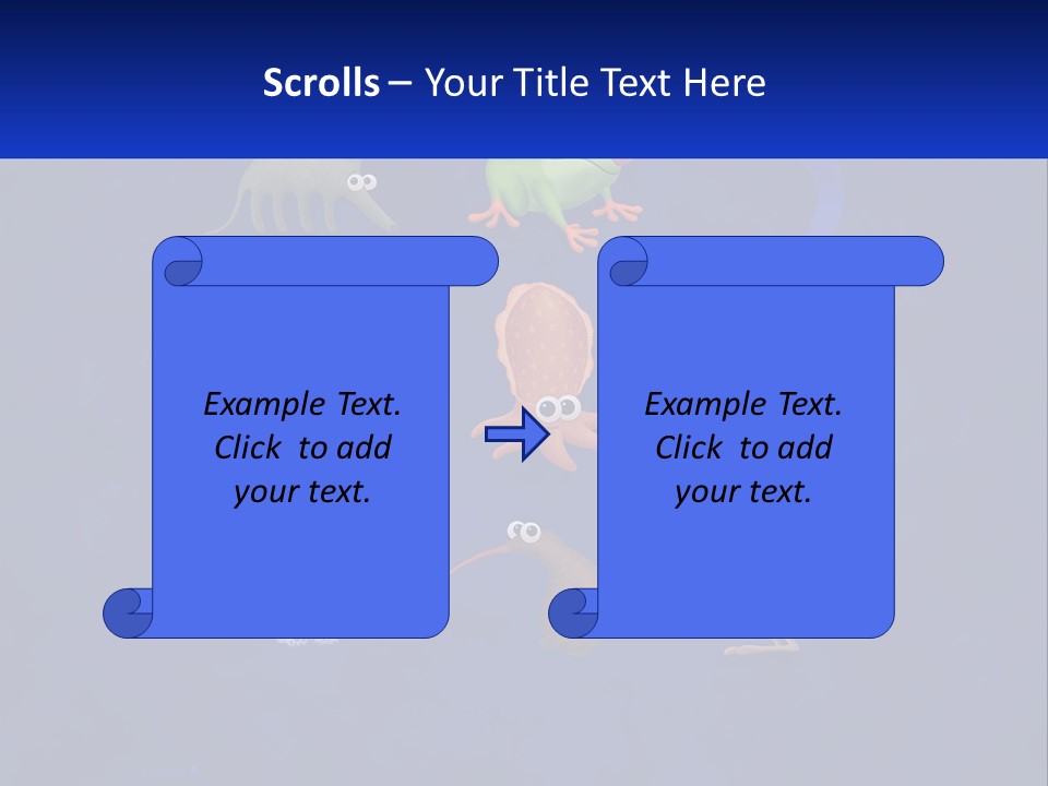 A Group Of Different Types Of Animals On A Blue Background PowerPoint Template