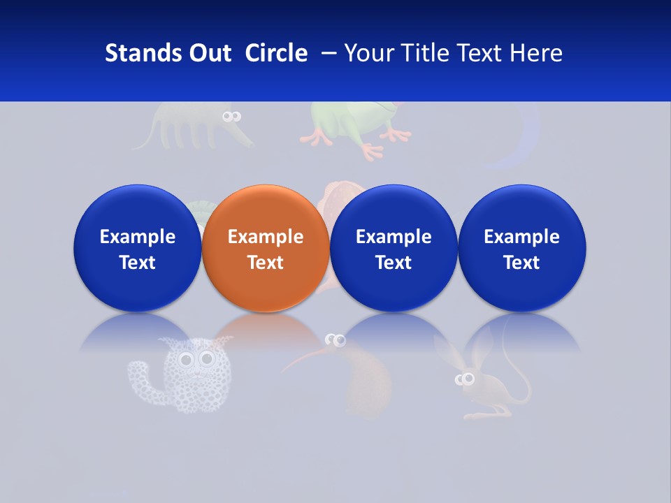 A Group Of Different Types Of Animals On A Blue Background PowerPoint Template