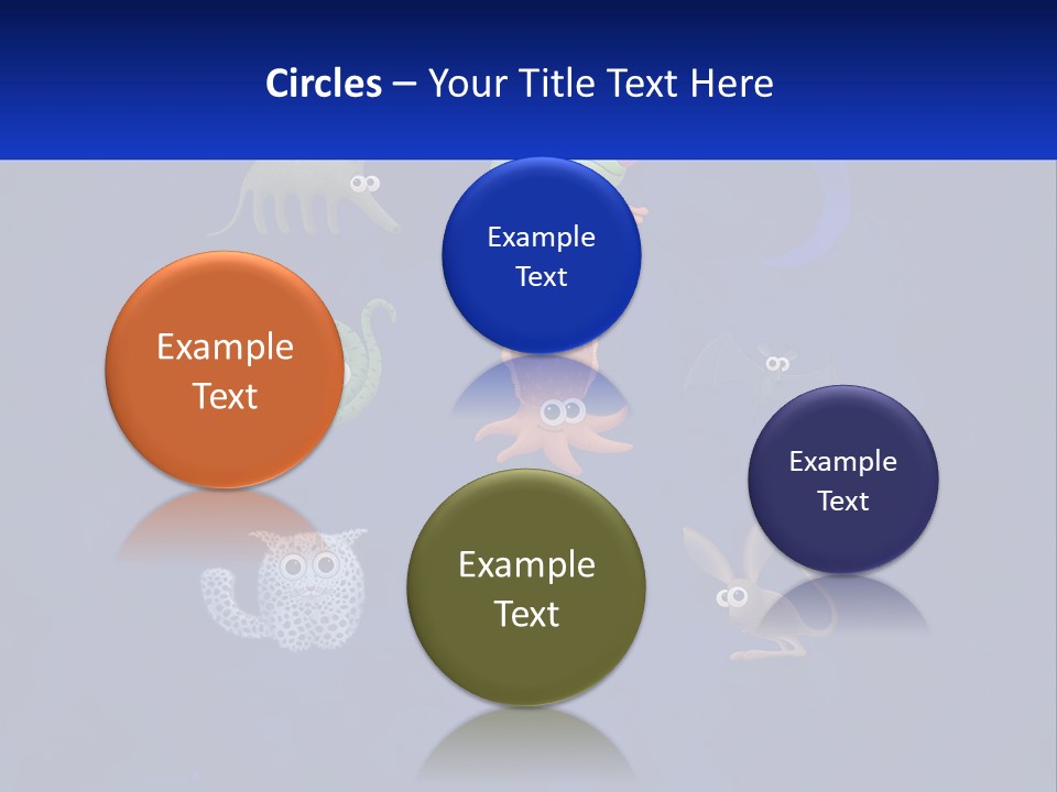 A Group Of Different Types Of Animals On A Blue Background PowerPoint Template